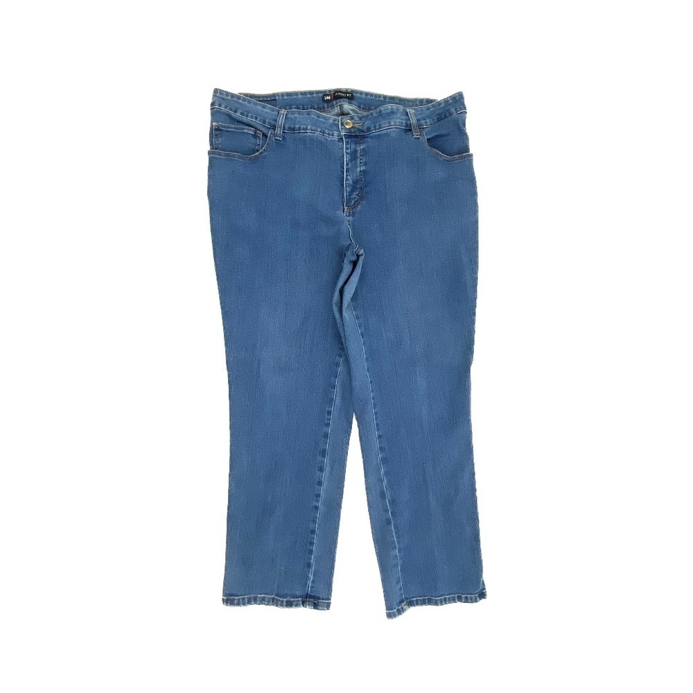 Lee‎ Jeans Women 20WP Blue Classic Fit Straight Leg Medium Wash Denim High Rise